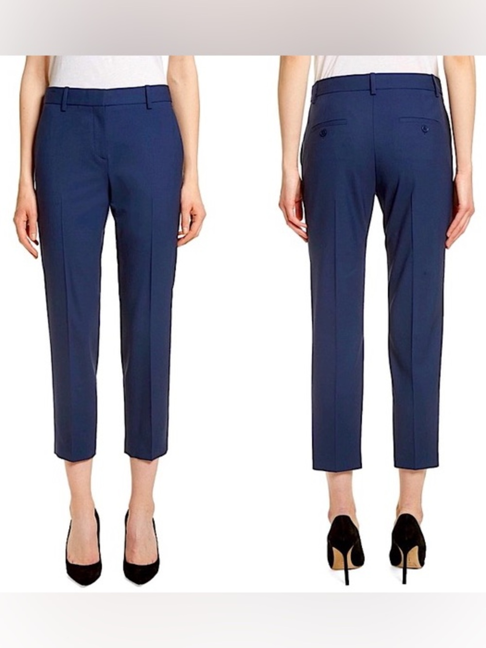 Theory Treeca 2 Sea Blue Traceable Wool Trousers